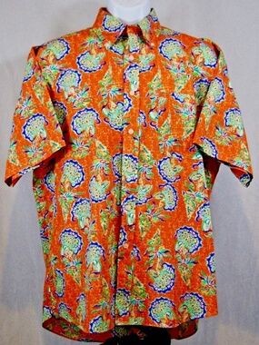 Vintage Alan Flusser Short Sleeve Sport Shirt - 1990s